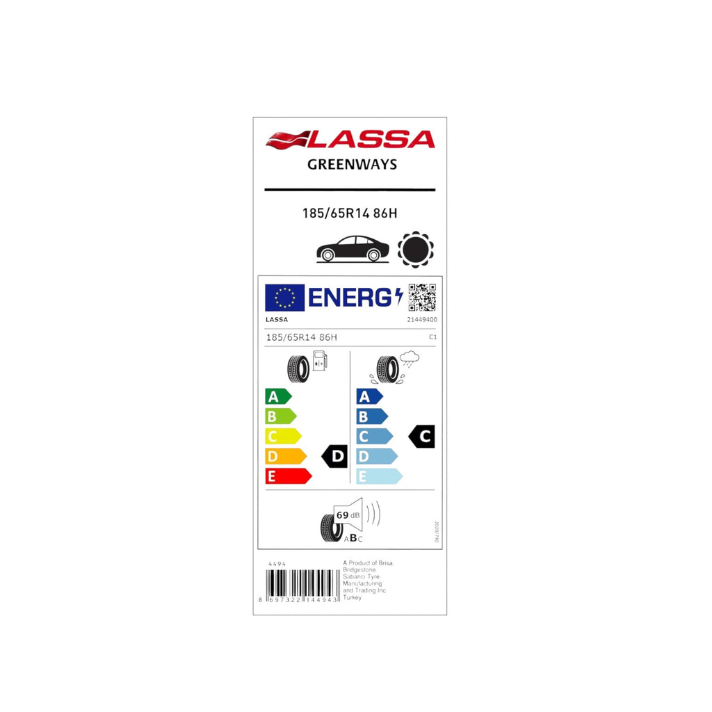 Lassa 185/65 R14 86H Greenways Yaz Lastiği (2025)